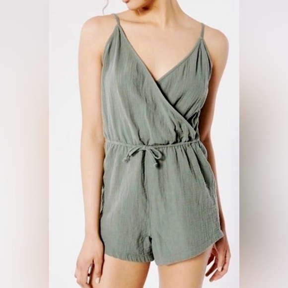 Gilly Hicks Pants - gilly hicks | nwt soft gauzy olive green tank top romper